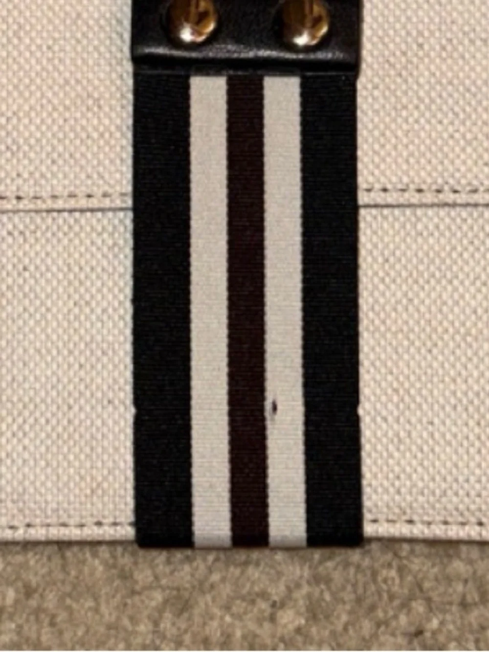 Theory Canvas Stripe Detail Portfolio Clutch - Cream